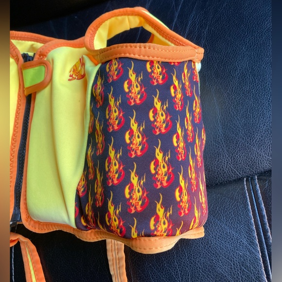 Surf Club Red, Orange, Yellow & Black Buoyancy Swim Flotation Vest - Picture 9 of 12